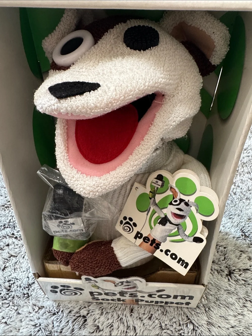 Vintage Pets.Com Sock Puppet Interview Dog Collectible NIB Tags Plush Rare 90’s